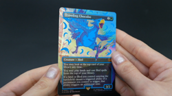 Traveling Chocobo Final Fantasy Neon Ink Blue FOIL Magic Card MTG - Image 2
