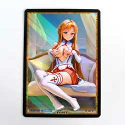 ASUNA Waifu Anime Card LIMITED 1/1 Custom TCG Holo Goddess Story ACG T11051 - Image 1