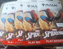 Five (5) MTG: Magic The Gathering Marvel Spider-Man Play Sleeved Booster Pack - Image 1