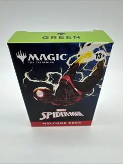 SDCC 2025 Magic the Gathering Marvel Spiderman Welcome Deck Miles Morales GREEN - Image 1