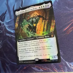 MTG- Anti-Venom, Horrifying Healer (Extended Art) (FOIL) Spiderman Magic -mythic - Image 3