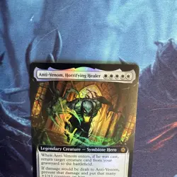 MTG- Anti-Venom, Horrifying Healer (Extended Art) (FOIL) Spiderman Magic -mythic - Image 4