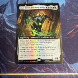MTG- Anti-Venom, Horrifying Healer (Extended Art) (FOIL) Spiderman Magic -mythic - Image 5