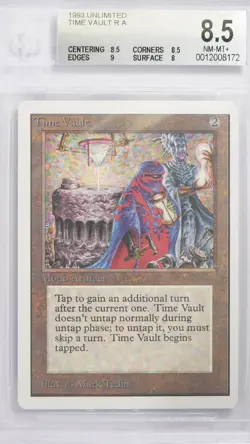 Time Vault BGS 8.5 Graded Magic Card Unlimited MTG Reserved List - Image 1