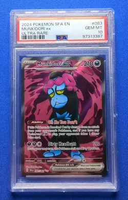 Munkidori Ex Ultra Rare 083/064 2024 Pokemon Shrouded Fable PSA GEM MINT 10 - Image 1