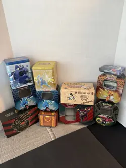 POKEMON LOT Tins And Boxes Empty - Image 1