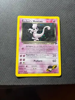 Pokemon TCG Rocket’s Mewtwo Holo Rare - Team Rocket Set 14/132 (2000) - Image 1