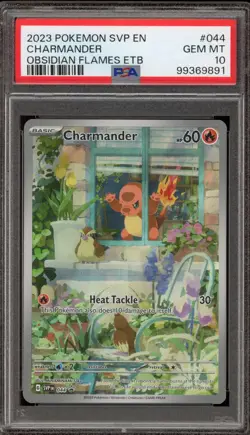 Pokemon Charmander Obsidian Flames ETB Promo SVP EN 044 PSA 10 Gem Mint - Image 1