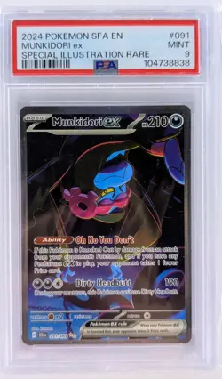 Munkidori EX 091/064 PSA Mint 9 Special Illustration Rare Pokemon Shrouded Fable - Image 1
