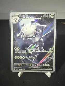 Pokemon Steelix 150/132 Me01: Mega Evolution Illustration Rare Holo NM - Image 1