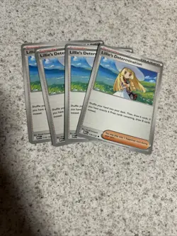 4x Playset #119/132 Lillie's Determination - Pokemon TCG ME01: Mega Evolution NM - Image 1