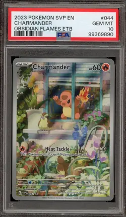 Pokemon Charmander Obsidian Flames ETB Promo SVP EN 044 PSA 10 Gem Mint - Image 1