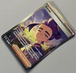 Pokemon Prismatic Evolutions Kieran Supporter Trainer Special Illustration Rare - Image 3