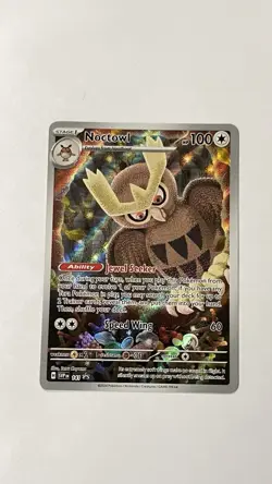 Noctowl 141 Promo Black Star Full Art SVP PACKED FRESH Pokemon TCG - Image 1