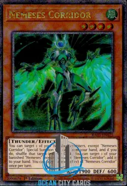Yugioh Nemeses Corridor RA03-EN025 Quarter Century Rare 1st Edition - Image 1