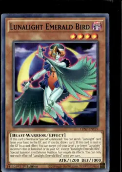 Yu-Gi-Oh! Lunalight Emerald Bird LDS2-EN127 1st Edition Non Holo - Image 1