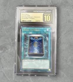 CGC Pristine 10 - Yugioh! Book Of Moon Ultimate Rare RA02 1st Edition - Image 1