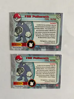 Poliwrath #62 Pokemon Topps Series 1 Card (Blue Label) Holo and Non-holo - Image 2