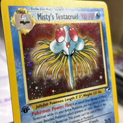 Pokemon TCG 1st Edition Misty's Tentacruel Holo Rare Card Gym Heroes 10/132 - Image 1