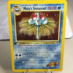 Pokemon TCG 1st Edition Misty's Tentacruel Holo Rare Card Gym Heroes 10/132 - Image 2