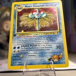 Pokemon TCG 1st Edition Misty's Tentacruel Holo Rare Card Gym Heroes 10/132 - Image 3
