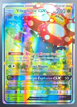 Vileplume GX 4/236 Cosmic Eclipse 2019 Pokemon TCG Ultra Rare Holo Card - Image 1