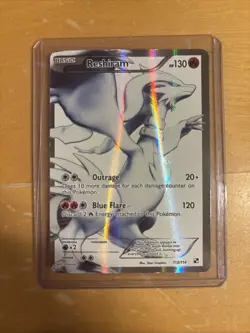 Reshiram Card (113 Full Art) 113/114 Black & White Holo Pokemon TCG 2011 - Image 1