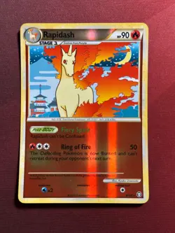 RAPIDASH 8/102 Triumphant REVERSE HOLO RH rare HGSS Pokemon TCG card NM+ - Image 1