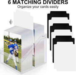 Card Deck Cases, 6 Pack Acrylic Commander Deck Box Holding 100+ Sleeved Cards wi - Image 3