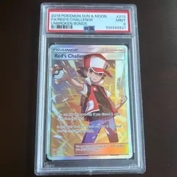 PSA 9 MINT Red's Challenge 213/214 FULL ART HOLO Pokemon Card - Image 1