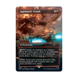 WOTC MtG Magic the Gathering Aggravated Assault (Borderless) (R) (Foil) NM - Image 1