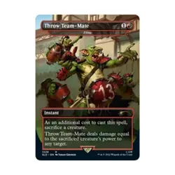 WOTC MtG Magic the Gathering Throw Team-Mate - Fling (Borderless) (R) (Foi NM - Image 1