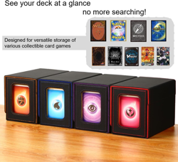 MTG Deck Box for Commander Display with Dice Tray, Double Deck Case Fits 160 Dou - Image 4