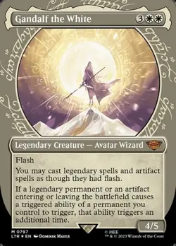 Gandalf the White - Surge Foil Extended Art Showcase LTR LP MTG - Image 1