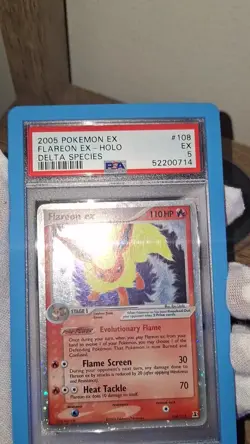 2005 POKEMON EX DELTA SPECIES FLAREON EX-HOLO PSA 5 - Image 2
