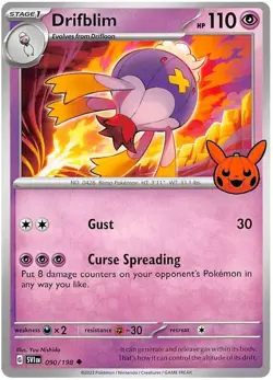 Drifblim 90/198 Trick Or Trade BOOster Stamped Non Holo Pokemon Trading TCG 2023 - Image 1
