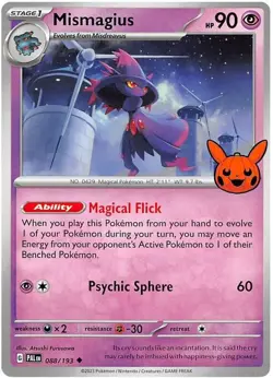 Mismagius 088/193 Trick Or Trade BOOster Stamped Pokemon Trading TCG 2023 NM - Image 1