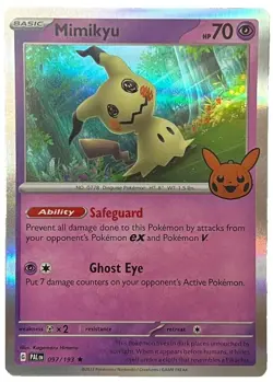 Mimikyu 097/193 Trick Or Trade BOOster Stamped Holo Pokemon Trading TCG 2023 NM - Image 1