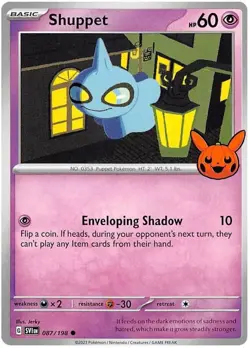 Shuppet 087/198 Trick Or Trade BOOster Stamped Non Holo Pokemon Trading TCG 2023 - Image 1