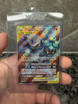 Pokemon TCG Marshadow & Machamp GX (Full Art) 198/214 Unbroken Bonds Holo READ - Image 1