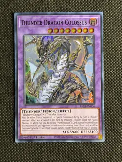YuGiOh! - Thunder Dragon Colossus RA03-EN036 Super Rare 1st Edition Near Mint - Image 1