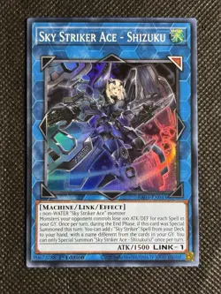 YuGiOh! - Sky Striker Ace - Shizuku RA03-EN043 Super Rare 1st Edition Near Mint - Image 1