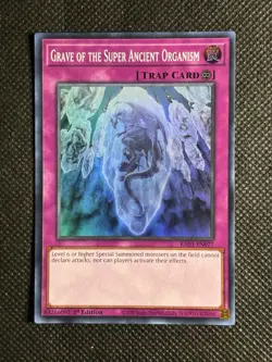 YuGiOh! Grave of the Super Ancient Organism RA03-EN077 Super Rare 1st Edition NM - Image 1