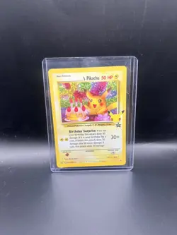 Pokemon Pikachu TCG Birthday Celebrations Holo Rare Card #24 NM Condition - Image 1