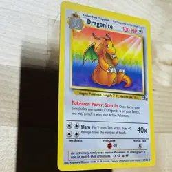 Vintage 1999 Dragonite 19/62 Fossil Set Regular Rare LP English Pokemon Card - Image 2