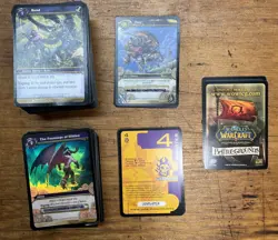 206 Card Lot - World Of Warcraft Trading Cards AZEROTH ILLIDAN NINJA MONKEY - Image 1