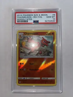 Pokemon Hidden Fates Charmeleon reverse foil Holo Card *GEM MINT PSA 10* - Image 1