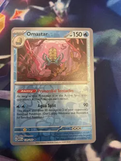 Pokemon TCG Omastar Reverse Holo Card 139/165 151 Series - Image 1