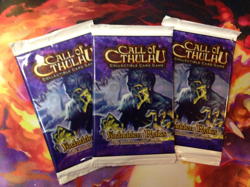 Call of Cthulhu "Forbidden Relics" 11-Card Sealed Booster Pack X3 - Image 1