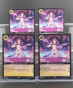 Disney Lorcana Belle - Accomplished Mystic 36/204 Ursula's Return SRare 4 Cards - Image 1